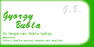gyorgy bubla business card