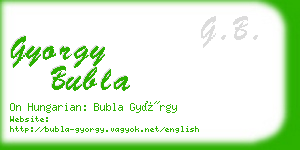 gyorgy bubla business card